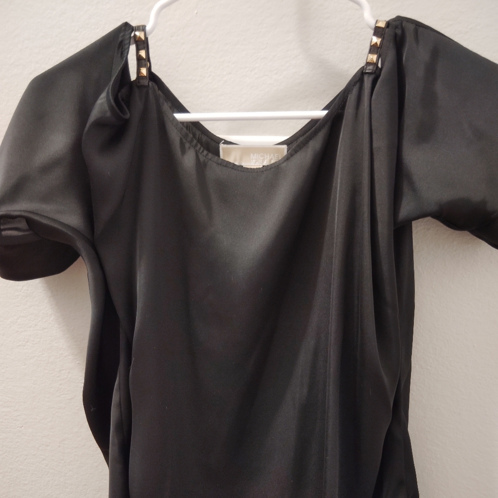 Michaels Black Blouse with Gold Accents